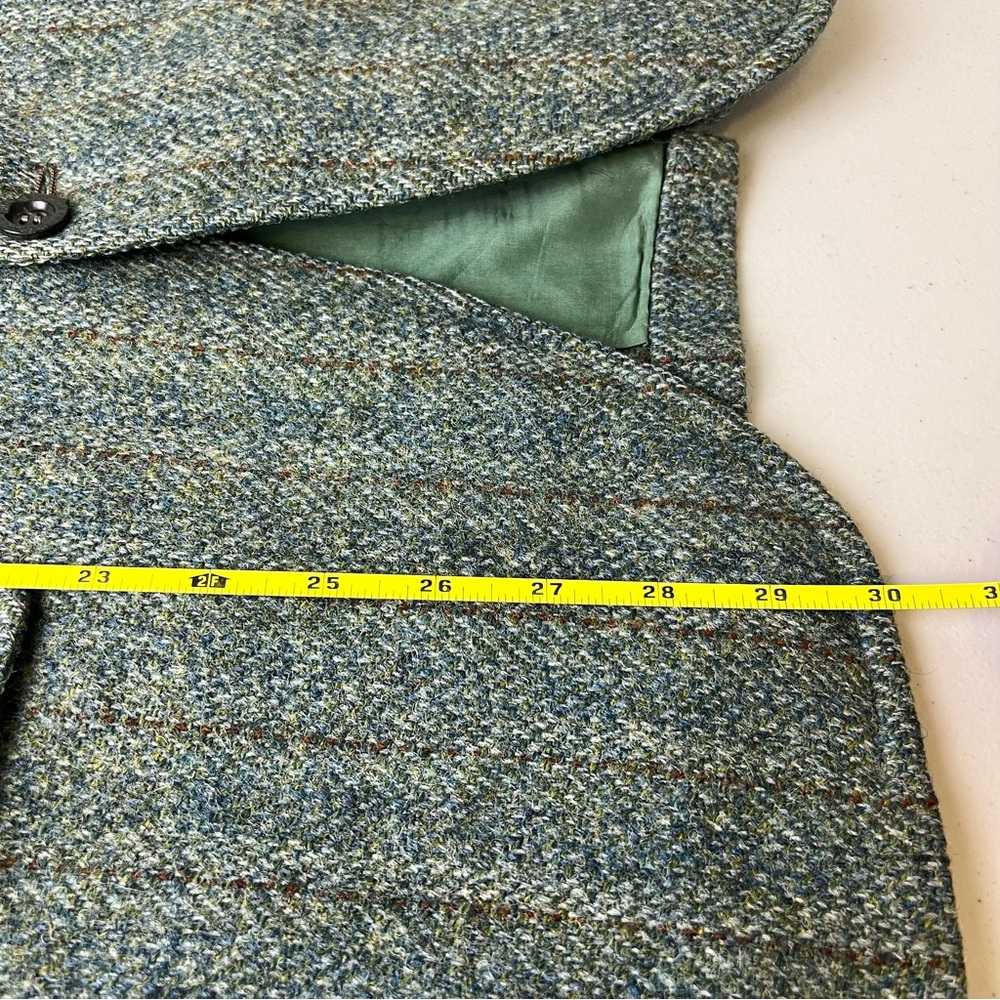 Harris Tweed The Fieldston Green Scottish Virgin Wool Men’s 42 Sport Coat Blazer - Picture 11 of 13